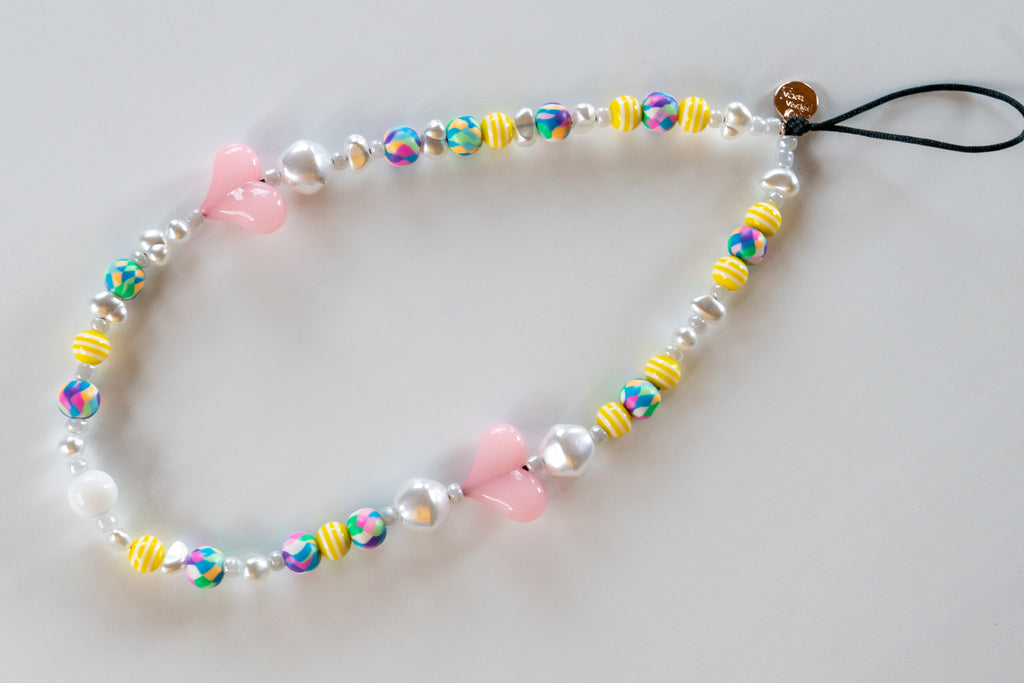 Charms of Love Cell Phone Charm Wristlet Lanyard